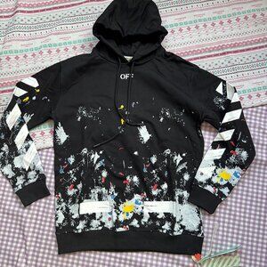 Off-White Diag Galaxy Brushed Over Hoodie 'Black'